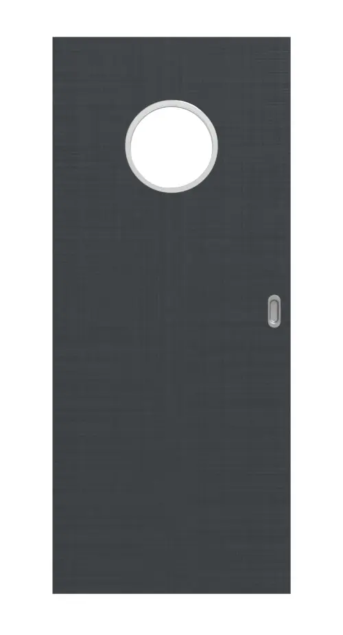 Widok frontowy drzwi przesuwnych Cotton like antracyt LA bulaj Basic - Huga