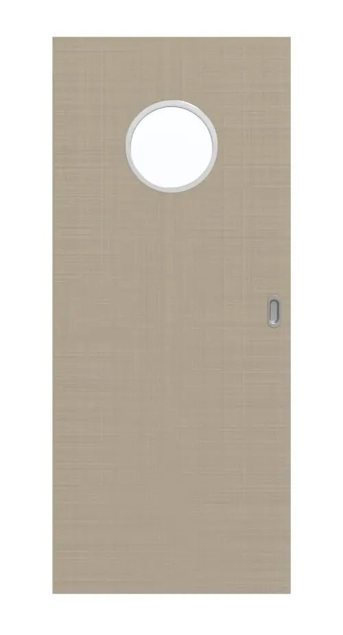 Widok frontowy drzwi przesuwnych Cotton like taupe (kolor ciemnoszaro-brązowy) LA bulaj Basic - Huga