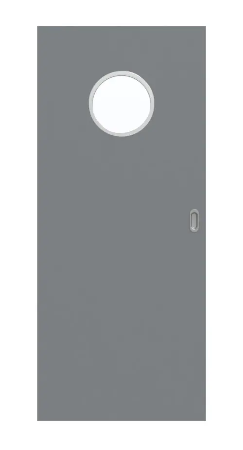 Widok frontowy drzwi przesuwnych Hygge szary ultramatowy LA bulaj Basic - Huga