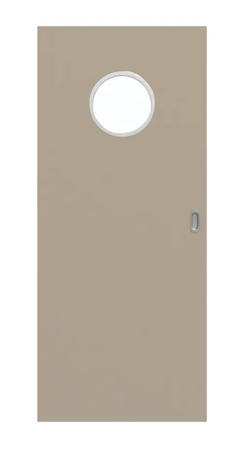 Widok frontowy drzwi przesuwnych ultramatowy taupe (kolor ciemnoszaro-brązowy) LA bulaj Basic - Huga