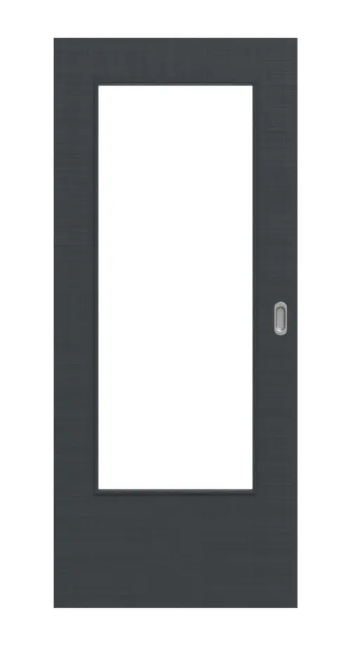 Widok frontowy drzwi przesuwnych Cotton like antracyt DIN-LA Basic - Huga