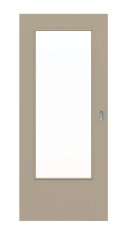 Widok frontowy - drzwi przesuwne ultramatowy taupe (kolor ciemnoszaro-brązowy) DIN-LA Basic - Huga