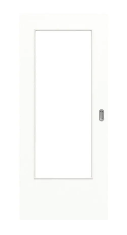 Widok frontowy drzwi przesuwne biel ultramatowa DIN-LA Basic - Huga