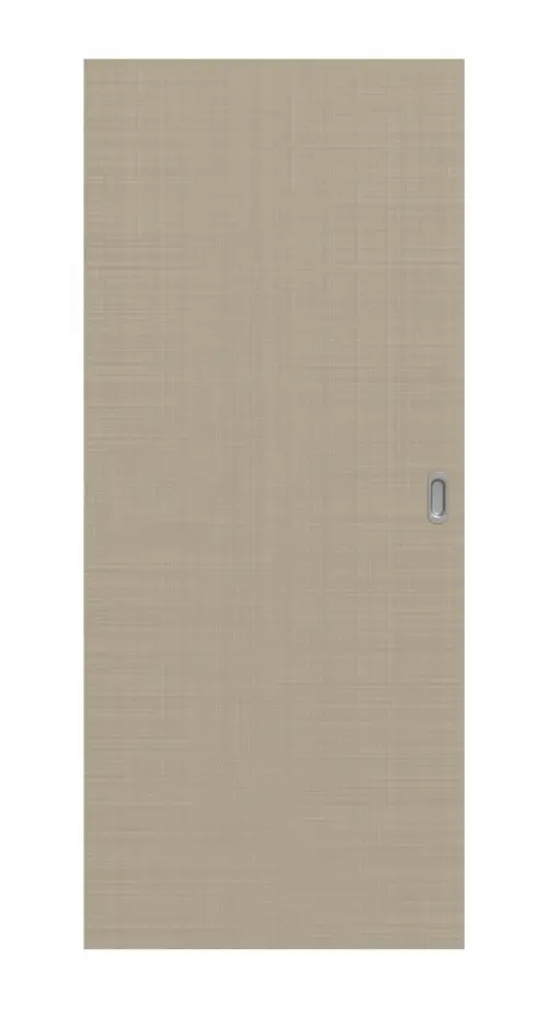 Widok frontowy drzwi przesuwnych Cotton like taupe (kolor ciemnoszaro-brązowy) Basic - Huga