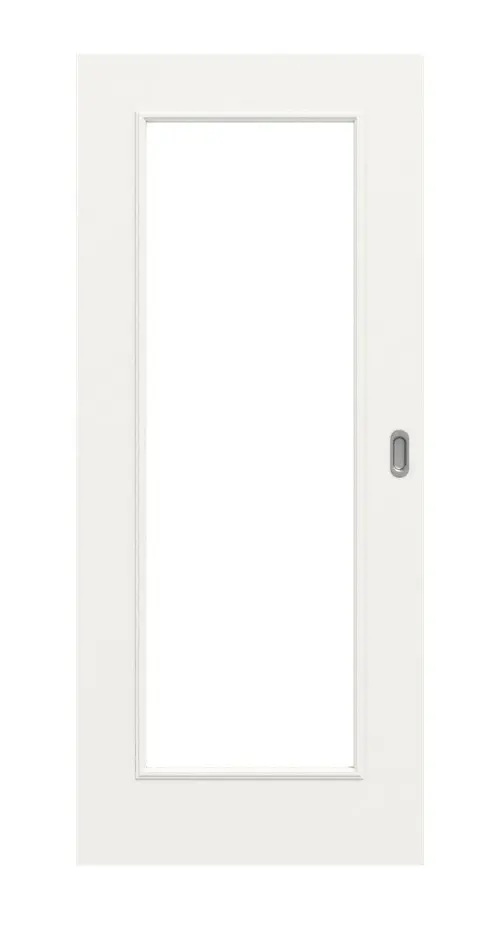 Widok frontowy - styl wiejski 1 LA klasyczny biały lakier drzwi przesuwne - Huga