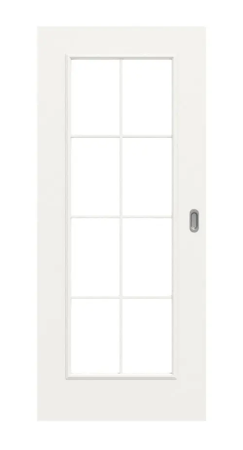 Widok frontowy - styl wiejski 1 LA szpros 2/4 klasyczny biały lakier drzwi przesuwne - Huga