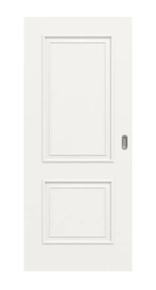 Widok frontowy – styl wiejski 2 klasyczny biały lakier drzwi przesuwne – Huga
