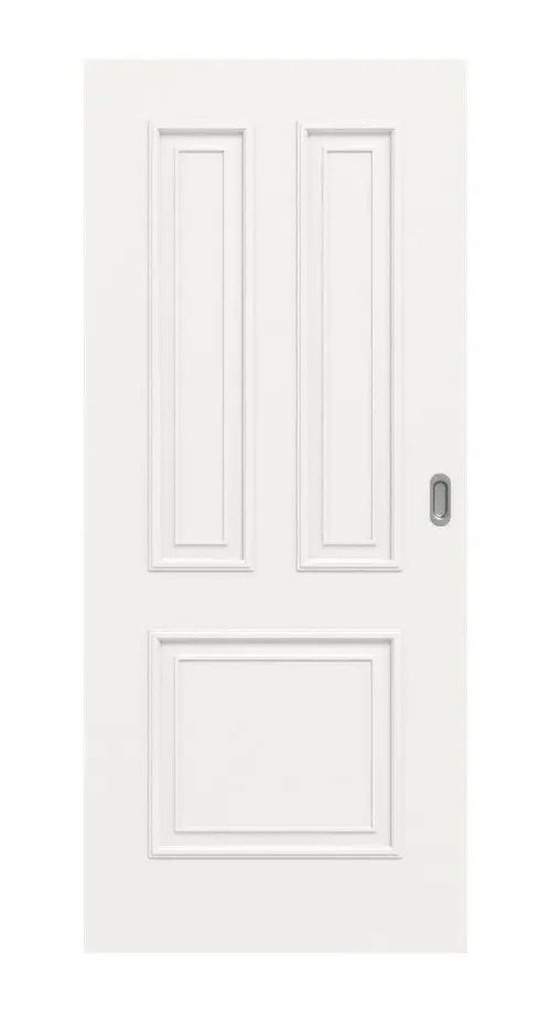 Widok frontowy: styl wiejski 3 klasyczny biały lakier drzwi przesuwne - Huga