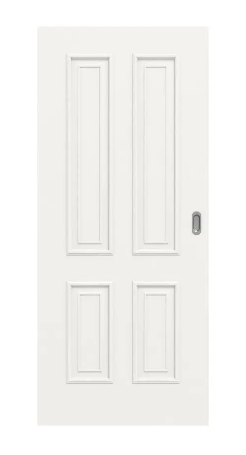Widok frontowy styl wiejski 4 klasyczny biały lakier drzwi przesuwne - Huga