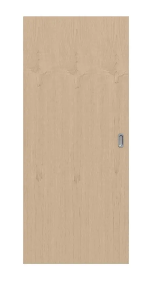 Zdjęcie drzwi przesuwnych Can fornirowanych drewnem naturalnym klon z prostokątną krawędzią drzwi - Lebo