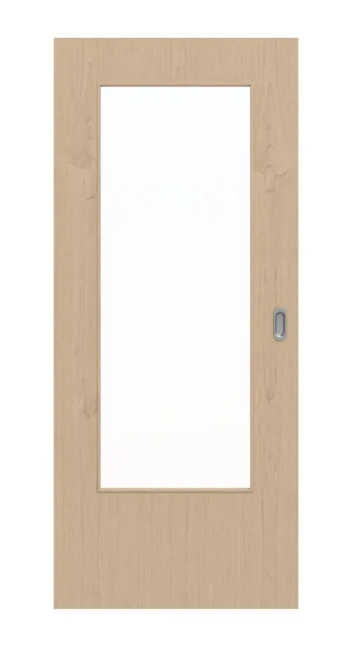 LEBO drzwi przesuwne Can. klon matowy fornirowane drewnem naturalnym z przeszkleniem 1 LA 16-40
