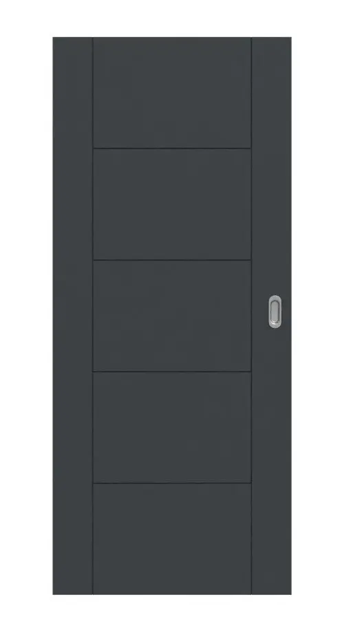 Widok frontowy modelu Signum 13 Basic lakierowane drzwi przesuwne antracyt RAL 7016 - Huga