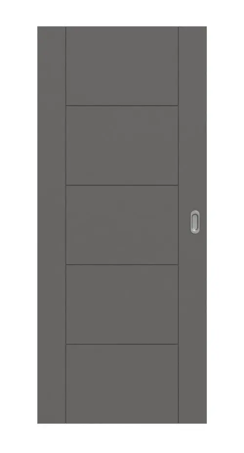 Widok frontowy drzwi przesuwnych Huga Signum 13 Hygge szary RAL 7037 Lack Concept