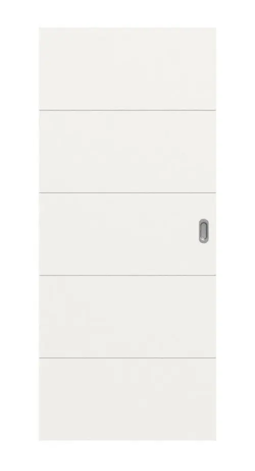Widok frontowy drzwi przesuwnych Signum 15 Basic lakier biały beskidzki RAL 9016 - Huga