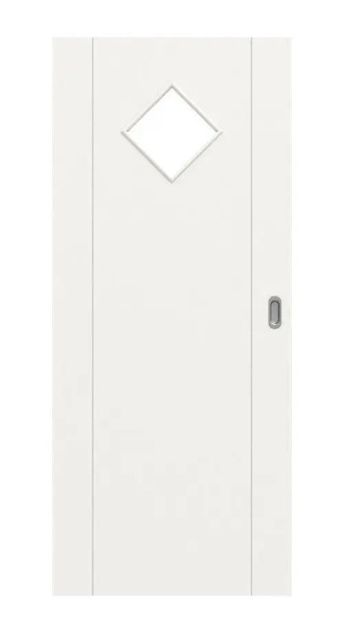 HÖRMANN drzwi przesuwne Groove 16 biały lakier DesignLine z przeszkleniem LA 6