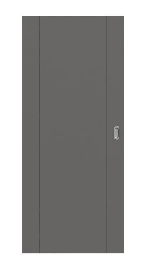 Widok frontowy drzwi przesuwnych Huga Signum 16 Hygge szary RAL 7037 Lack Concept