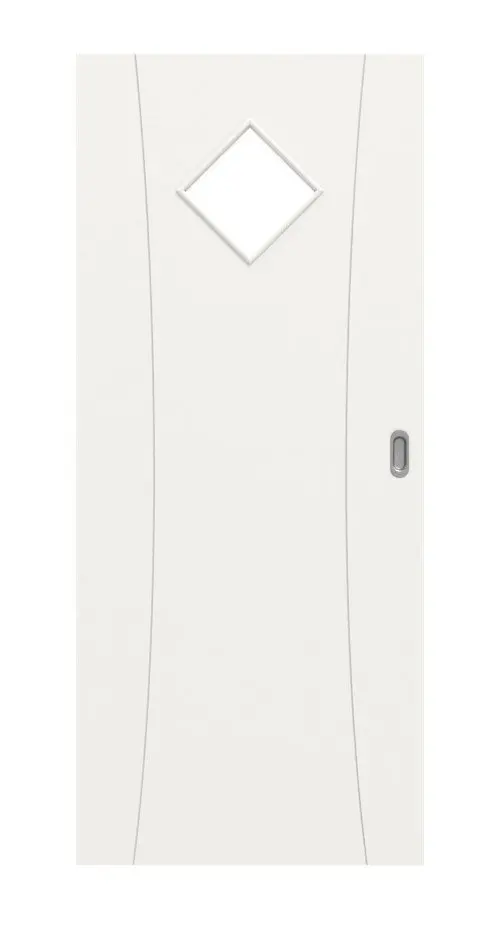 Widok frontowy Groove 20 LA 6 DesignLine lakier biały beskidzki RAL 9016 drzwi przesuwne - Hörmann