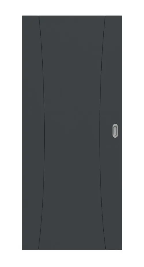 Widok frontowy Signum 20 Basic, lakierowane drzwi przesuwne, antracyt RAL 7016 - Huga