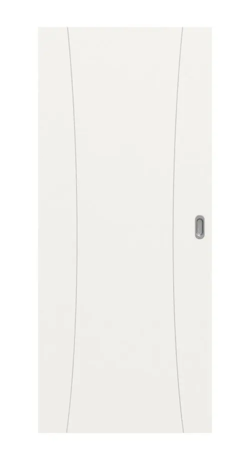 Widok frontowy Groove 20 DesignLine lakier biały beskidzki RAL 9016 drzwi przesuwne - Hörmann