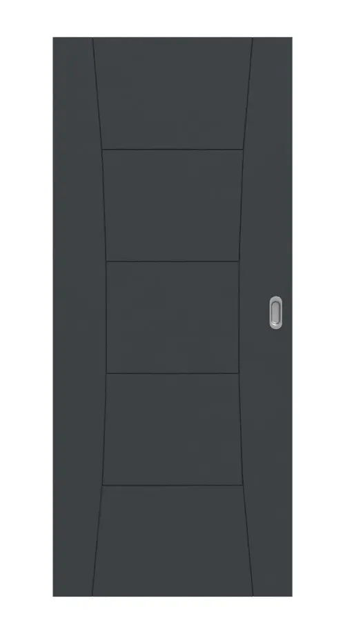 HÖRMANN drzwi przesuwne Groove 22 szary antracytowy RAL 7016 lakier DesignLine