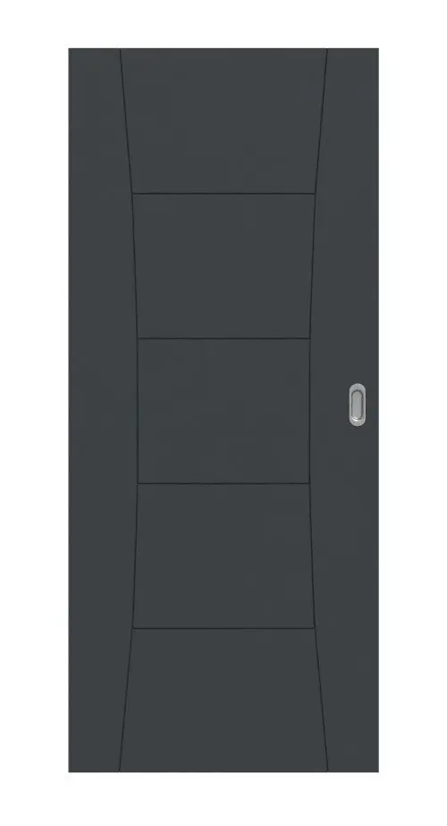 Widok frontowy Signum 22 Basic lakierowane antracyt RAL 7016 drzwi przesuwne - Huga