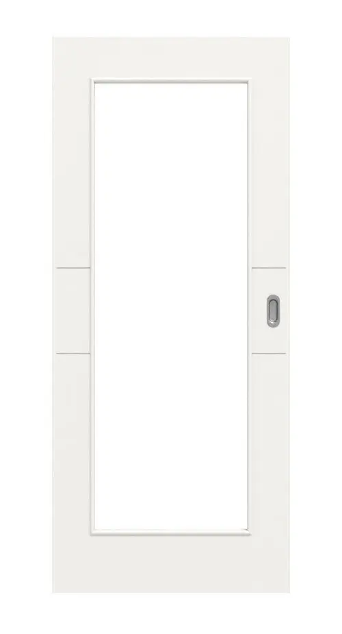 Widok frontowy Signum 29 LA 8 Basic lakierowane biały beskidzki RAL 9016 drzwi przesuwne - Huga