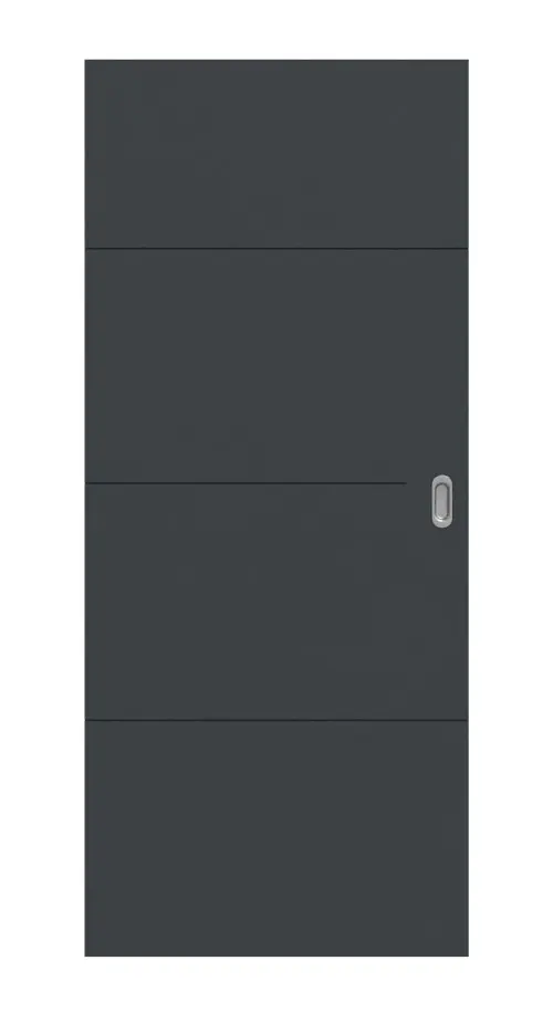 HÖRMANN drzwi przesuwne Groove 34 szary antracytowy RAL 7016 lakier DesignLine