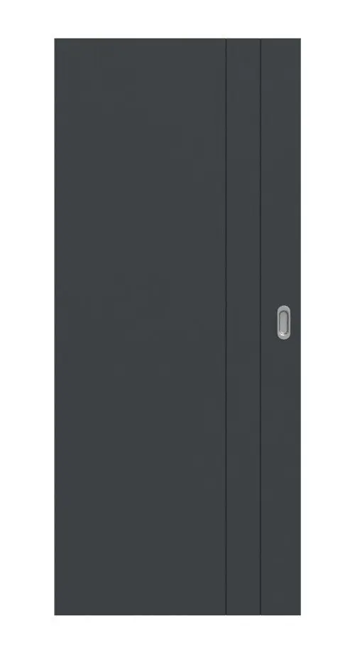 Widok frontowy drzwi przesuwnych lakierowanych Signum 44 Basic antracyt RAL 7016 - Huga