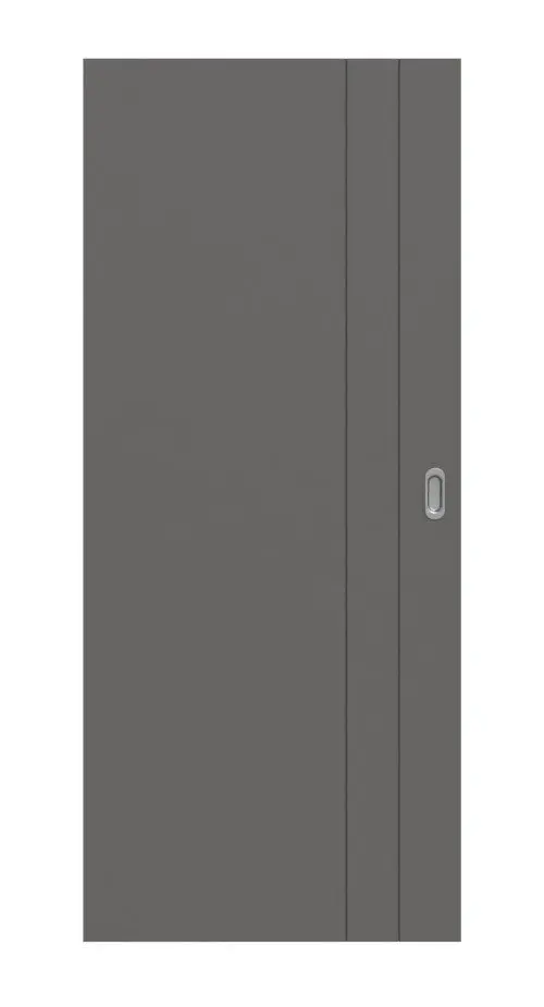 Widok frontowy drzwi przesuwnych Huga Signum 44 Hygge szary RAL 7037 lakierowane Concept