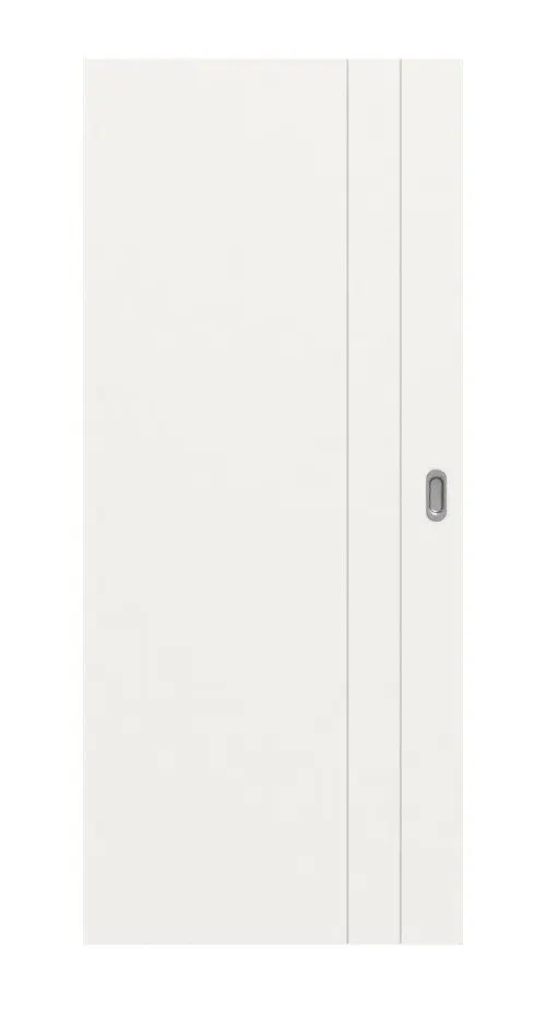 Widok frontowy drzwi przesuwnych Signum 44 Basic lakierowanych, biały beskidzki RAL 9016 - Huga