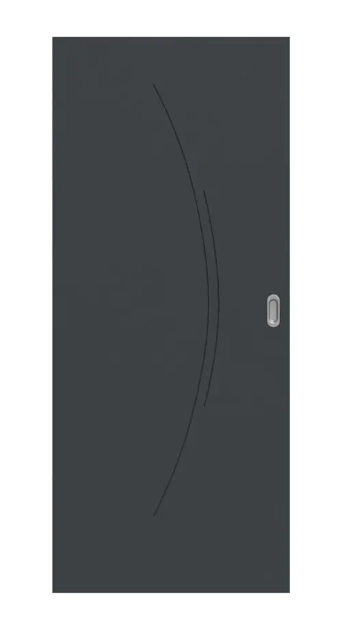 HÖRMANN drzwi przesuwne Groove 49 szary antracytowy RAL 7016 lakier DesignLine