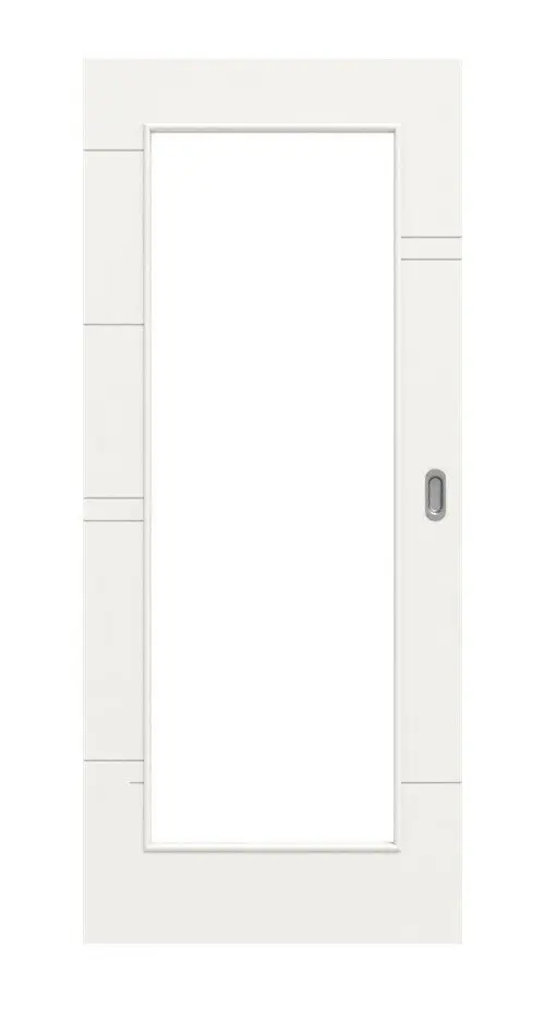 HÖRMANN drzwi przesuwne Groove 50 biały lakier DesignLine z przeszkleniem LA 8