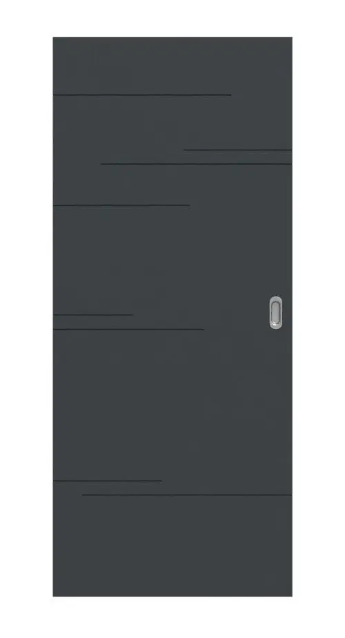 Widok frontowy Signum 50 Basic lakierowane antracyt RAL 7016 drzwi przesuwne - Huga