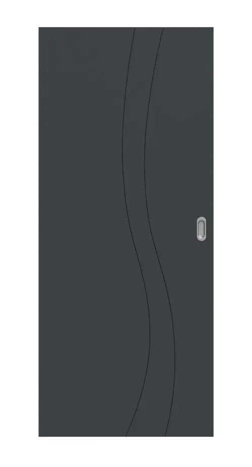 HÖRMANN drzwi przesuwne Groove 51 szary antracytowy RAL 7016 lakier DesignLine
