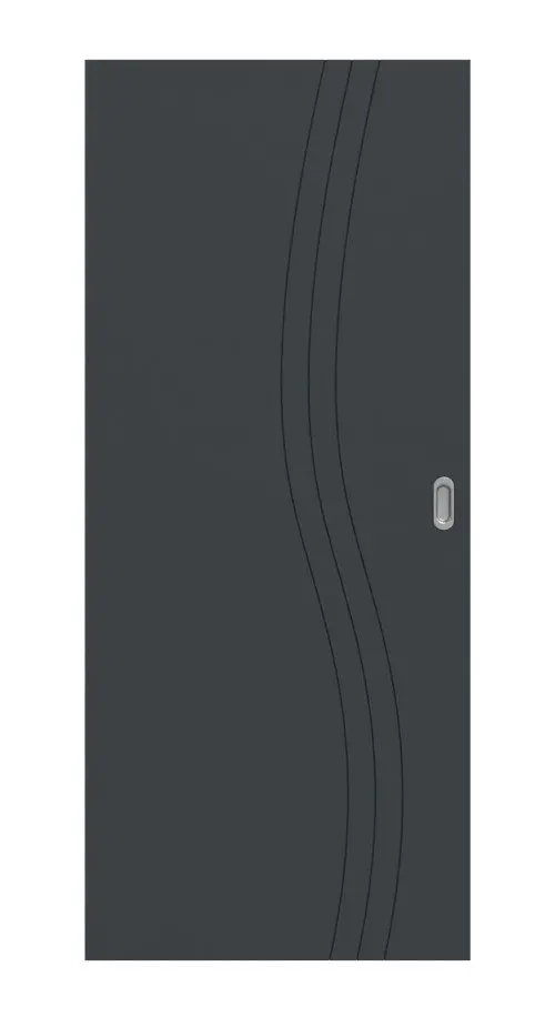 Widok frontowy Signum 53 Basic lakierowane antracyt RAL 7016 drzwi przesuwne - Huga
