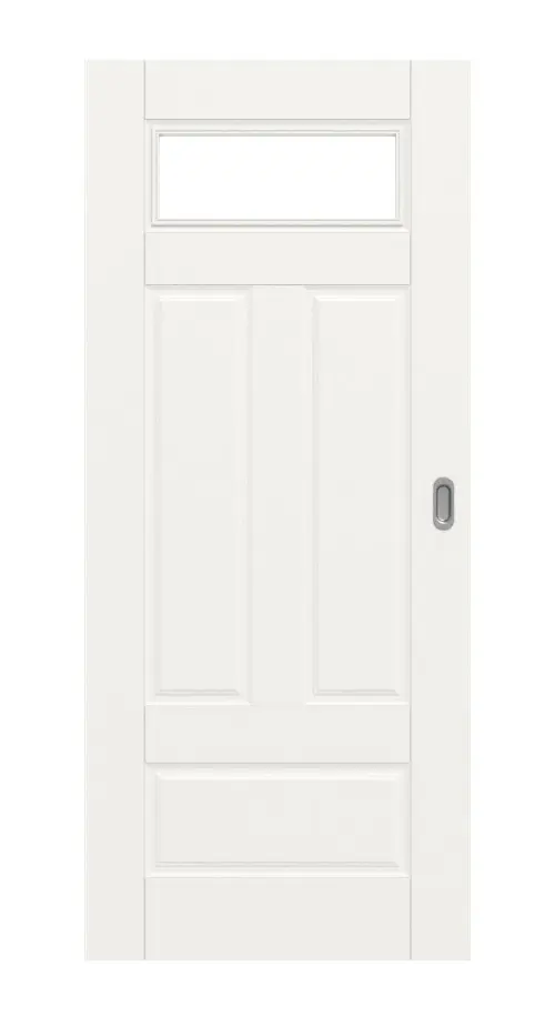 Widok frontowy Kontur 5 LA 1 klasyczny biały lakier drzwi przesuwne - Huga