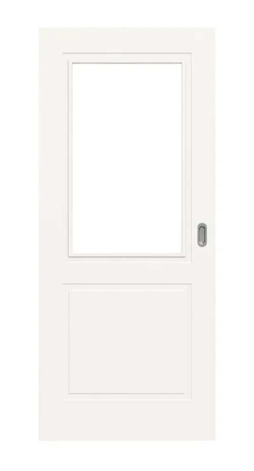 Frontansicht LEBO Schiebetür Kopenhagen 20 Biała lakier z przeszkleniem 1 LA