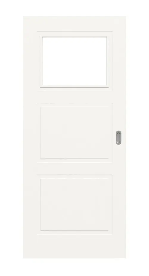 Frontansicht LEBO Schiebetür Kopenhagen 32 Biała lakier z przeszkleniem 1 LA