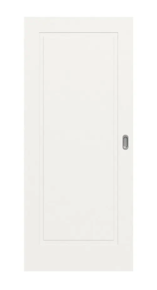 Widok frontowy drzwi przesuwnych Lacuna 1 klasyczny biały lakier - Huga
