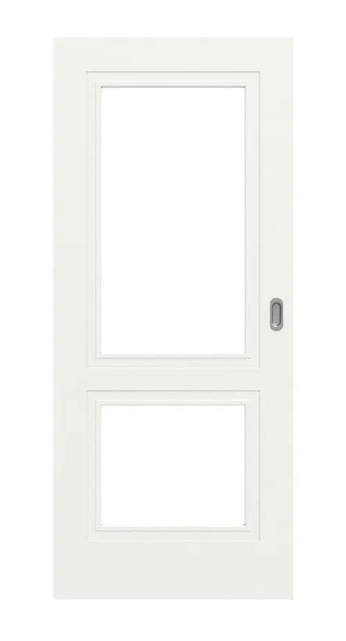 Widok frontowy drzwi przesuwnych Montana 2 LA ClassicLine biały lakier - Hörmann