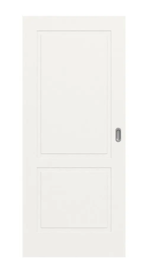 Widok frontowy drzwi przesuwnych Montana 2 ClassicLine biały lakier - Hörmann