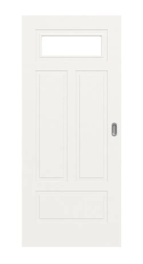 Widok frontowy drzwi przesuwnych Lacuna 6 LA 1 klasyczny biały lakier - Huga