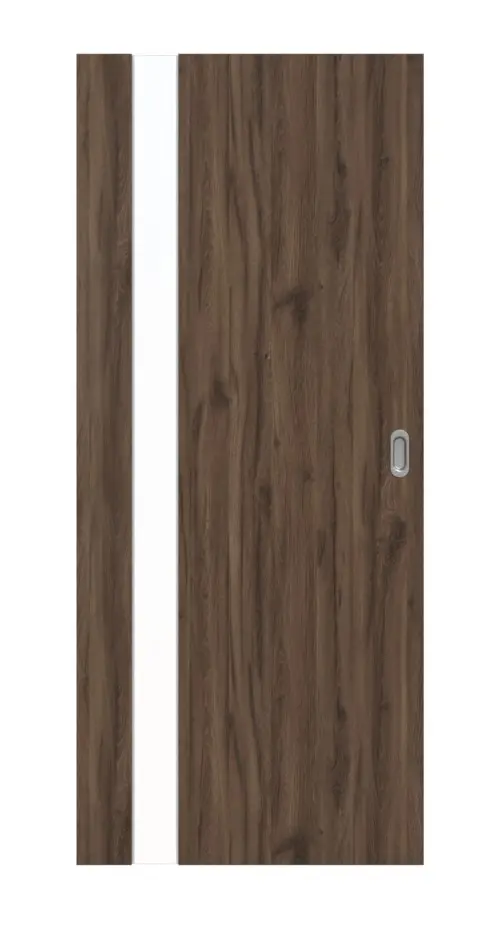 HÖRMANN drzwi przesuwne Pure 1 dąb alpejski Duradecor DesignLine z przeszkleniem po stronie zawiasów