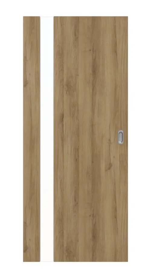 HÖRMANN drzwi przesuwne Pure 1 dąb naturalny Duradecor DesignLine z przeszkleniem po stronie zawiasów