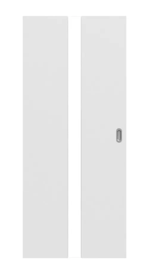 Widok frontowy Smart 1 na środku Basic Durat biel baliowa drzwi przesuwne - Huga