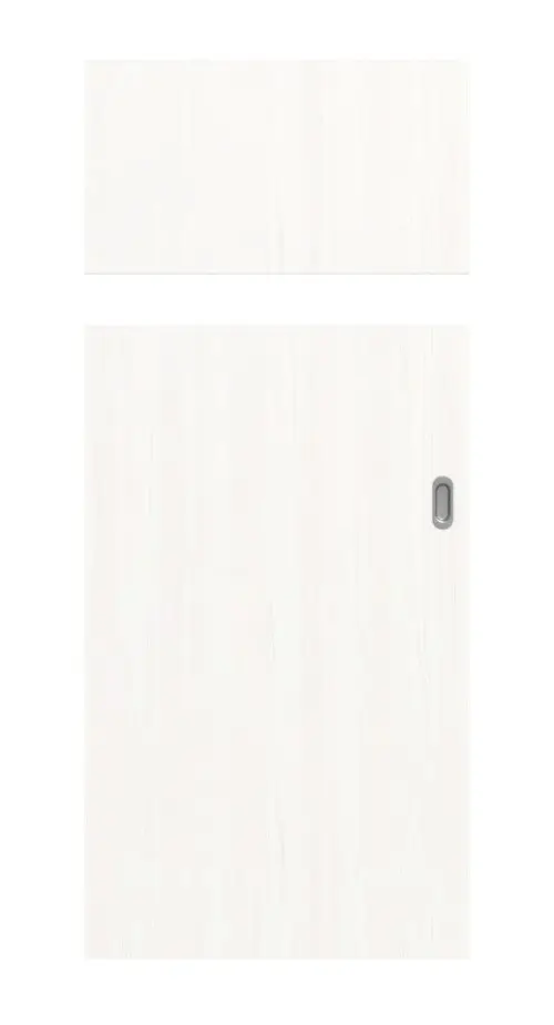Widok frontowy modelu Smart 1 wzdłuż Basic Durat biel pino drzwi przesuwne - Huga