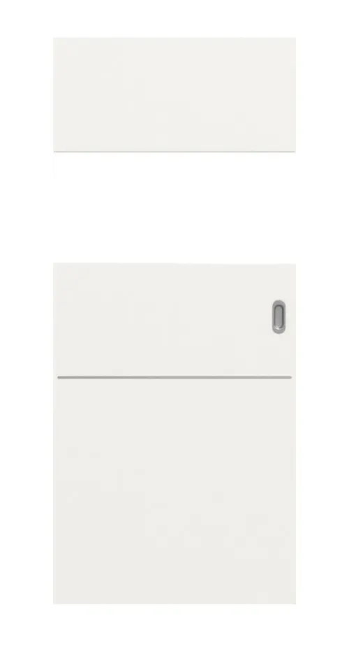 Widok frontowy Smart 2 wzdłuż Plain 79-7 Basic Durat biały beskidzki RAL 9016 drzwi przesuwne - Huga