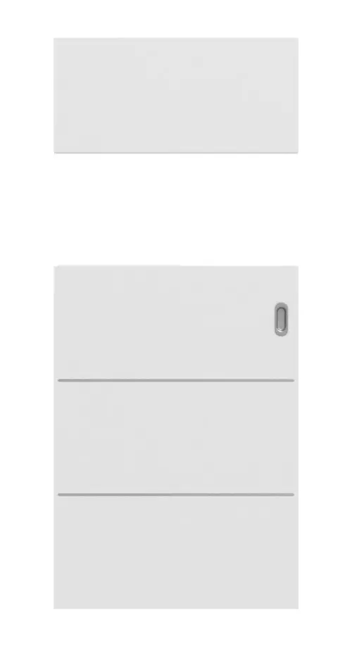 Widok frontowy Smart 2 wzdłuż Plain 80-7 Basic Durat biel baliowa drzwi przesuwne - Huga