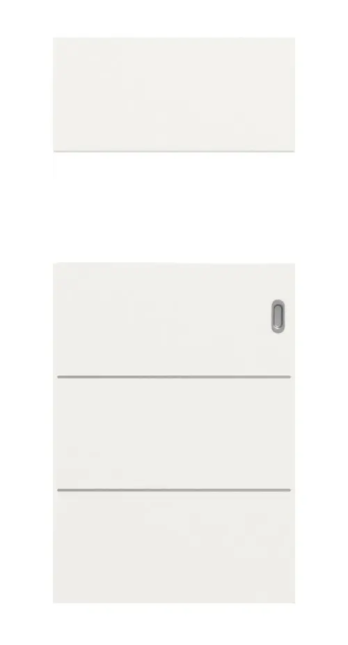 Widok frontowy Smart 2 wzdłuż Plain 80-7 Basic Durat biały beskidzki RAL 9016 drzwi przesuwne - Huga