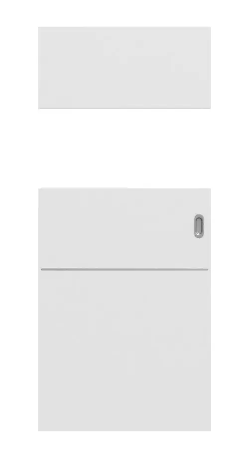 Widok frontowy Smart 2 wzdłuż Steel 79 Basic Durat biel baliowa drzwi przesuwne - Huga